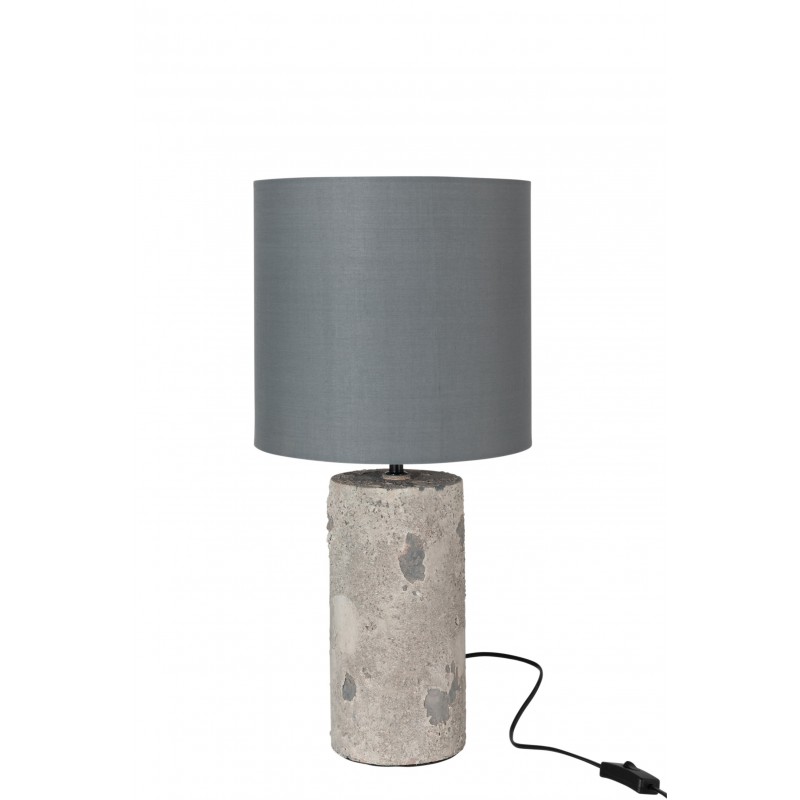 Lampe avec abat-jour en céramique gris 29x29x59 cm