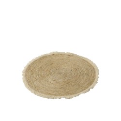 tappeto in cotone e scaglie di legno naturale 70x70x1 cm