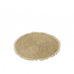 alfombra de algodón y corteza de madera natural 70x70x1 cm