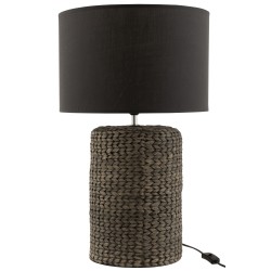 Lampada da comodino in cemento grigio 42x42x68 cm