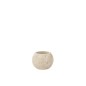Vaso di fiori in cemento crema 17x17x13 cm
