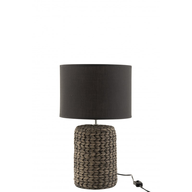 Lampe de chevet en ciment gris 28x28x46 cm