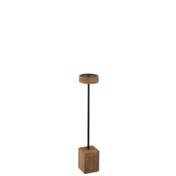 Lámpara de pie de madera natural de 11x11x54 cm