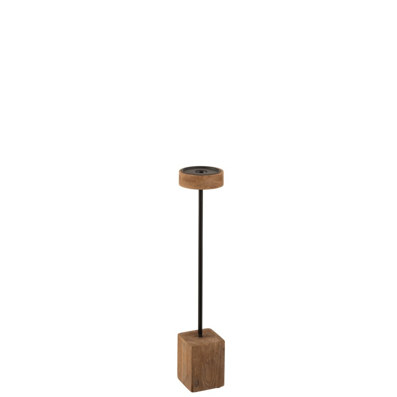 Chandelier sur socle en bois naturel 11x11x54 cm Chandelier sur socle en bois naturel 11x11x54 cm