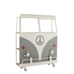 Bar auto en métal gris 137x41x175cm