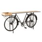 Console vélo en bois et métal noir 185x36x85.5 cm Console vélo en bois et métal noir 185x36x85.5 cm