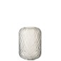 Vase avec strie en verre transparent 24x24x33 cm Vase avec strie en verre transparent 24x24x33 cm