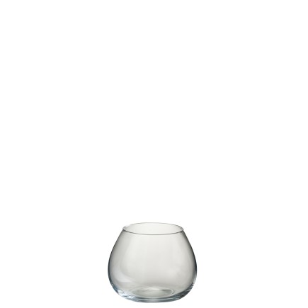 Vase en verre transparent 19x19x15 cm