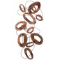 Décoration murale d'ovales en métal marron 65x136x6 cm