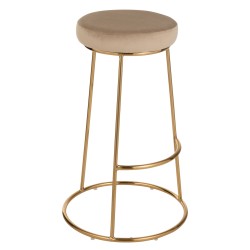 Coussin pour tabouret en textile beige 34x34x8 cm