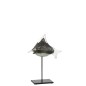 Poisson sur socle en verre gris 23x8x30 cm
