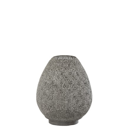 Photophore en métal gris 36,5x37x43cm