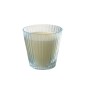 Bougie dans pot en verre bleu 15x15x15 cm