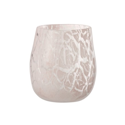 PHOTOPHORE TACHES VERRE ROSE LARGE