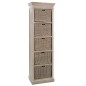 Estantería de 5 cestas de madera natural de 59x40x194 cm.