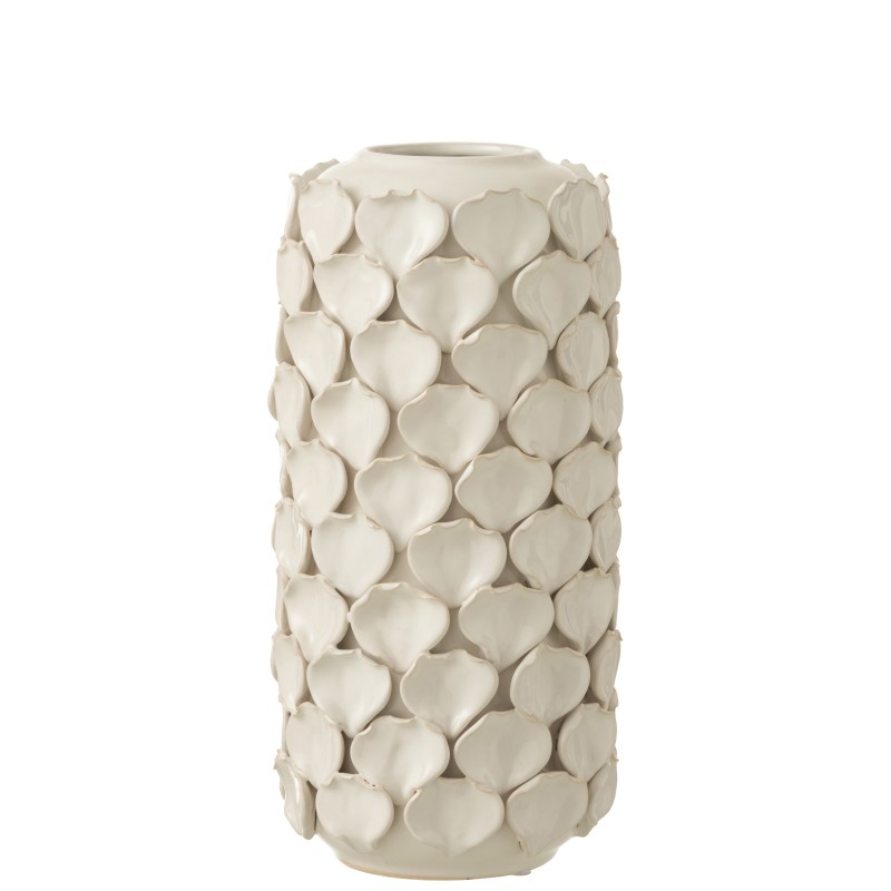 Vase cylindrique en blanc 11x11x30 cm Vase cylindrique en blanc 11x11x30 cm