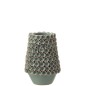 Vase en céramique bleu 17x17x22 cm Vase en céramique bleu 17x17x22 cm