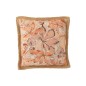 Cuscino quadrato con motivo in cotone beige 49x49cm Cuscino quadrato con motivo in cotone beige 49x49cm