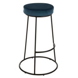 Coussin pour tabouret en textile bleu 34x34x8 cm