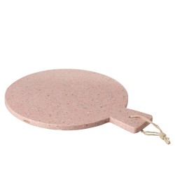 Planche à découper ronde en terrazzo rose L38cm