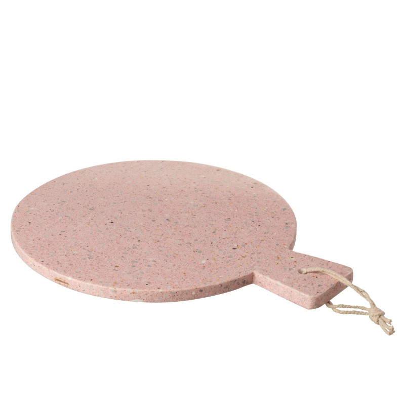 Planche à découper ronde en terrazzo rose L38cm