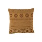 Coussin carré à motifs ethnique en coton ocre 50x50cm - Coussin d'extérieur Coussin carré à motifs ethnique en coton ocre 50x50cm - Coussin d'extérieur