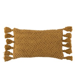 Coussin rectangulaire en Textile Ocre 60x30x4cm