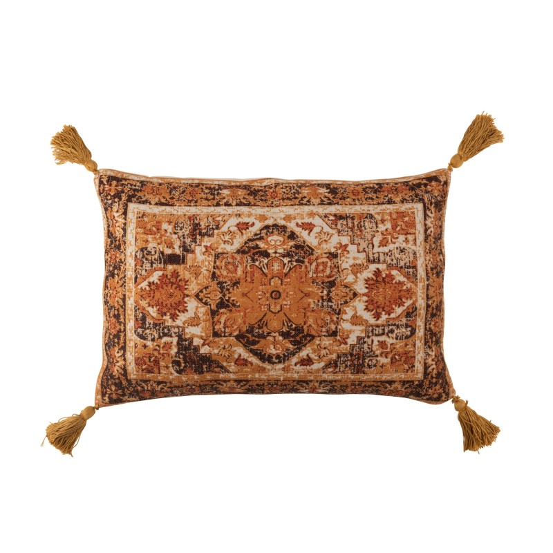Cuscino rettangolare in tessuto arancione 60x40x4cm Cuscino rettangolare in tessuto arancione 60x40x4cm