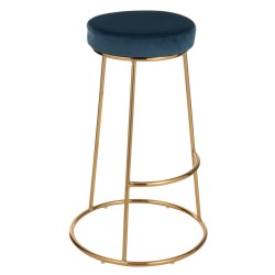 Coussin pour tabouret en textile bleu 34x34x8 cm