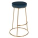 Coussin pour tabouret en textile bleu 34x34x8 cm
