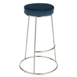 Coussin pour tabouret en textile bleu 34x34x8 cm