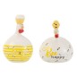 Set de 2 poules en céramique jaune 16x16x21 cm Set de 2 poules en céramique jaune 16x16x21 cm