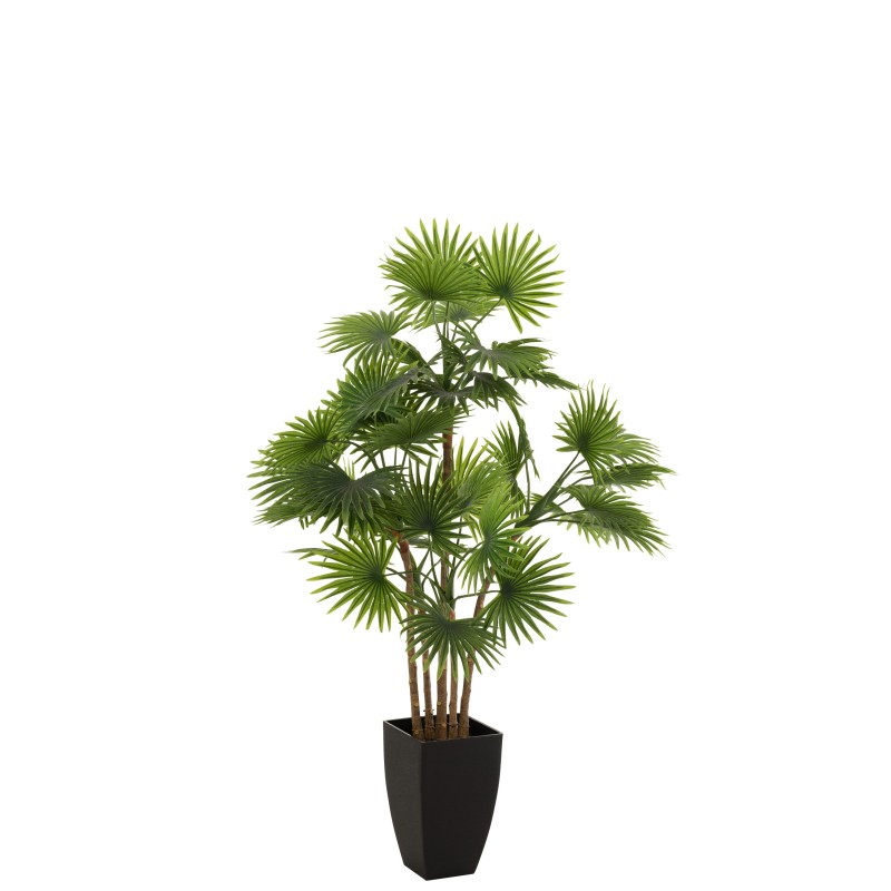 Palma artificiale in vaso di plastica verde 75x75x112 cm Palma artificiale in vaso di plastica verde 75x75x112 cm