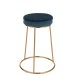 Coussin pour tabouret en textile bleu 34x34x8 cm