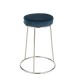 Coussin pour tabouret en textile bleu 34x34x8 cm