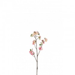 Rama en flor de textil rosa 22x5x85 cm