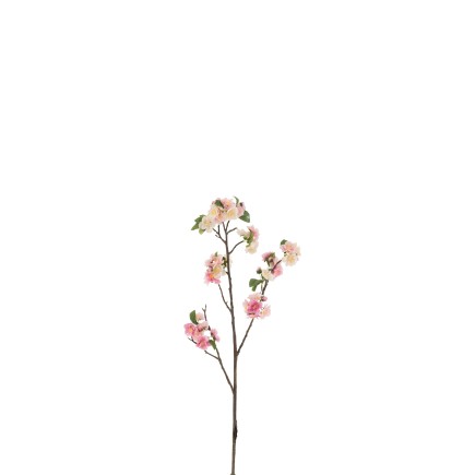 Branche en fleurs en textile rose 22x5x85 cm