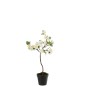 Arbre en fleurs en textile blanc 24x24x52 cm Arbre en fleurs en textile blanc 24x24x52 cm