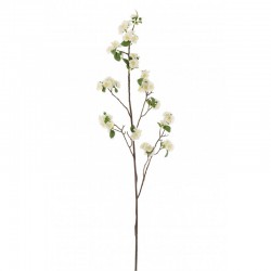 Branche de bourgeons en textile blanc 35x21x132 cm