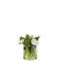 Renoncule artificiel dans vase plastique en textile blanc 12x12x20 cm Renoncule artificiel dans vase plastique en textile blanc 12x12x20 cm