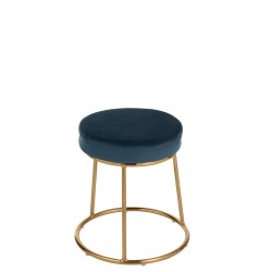 Coussin pour tabouret en textile bleu 34x34x8 cm