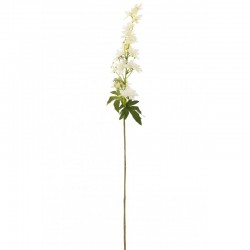 Fleur de delphinium en plastique crème 10x10x94 cm