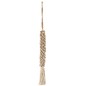 Suspensión de conchas decorativas con temática marina en rafia natural de 6x6x66 cm