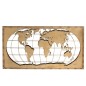 Carte du monde en miroir sur plaque métal 150 cm Carte du monde en miroir sur plaque métal 150 cm