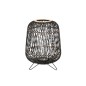 Lanterne sur pied en bois noir 41x41x57 cm Lanterne sur pied en bois noir 41x41x57 cm