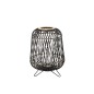 Lanterne sur pied en bois noir 36x36x49 cm Lanterne sur pied en bois noir 36x36x49 cm