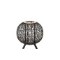 Lanterne boule sur pied en bois noir 43x43x43 cm Lanterne boule sur pied en bois noir 43x43x43 cm