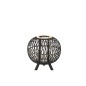 Lanterne boule sur pied en bois noir 38x38x39 cm Lanterne boule sur pied en bois noir 38x38x39 cm