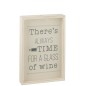 CADRE BOUCHON A GLASS OF WINE BOIS ANTIQUE ECRU