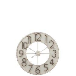 Horloge originale en métal blanc 92x3x92 cm